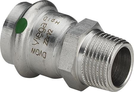 VIEGA Inox overgang 1"x22 mmInox, rustfri stål, muffe/nippel, SC-Contur
