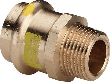 VIEGA Profipress gas overgang ½"x18mm, af rødgods muffe/nippel, SC-contur