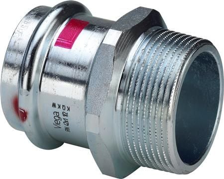VIEGA Prestabo overgang ?"x15mm af ulegeret stål muffe/nippel, SC-contur