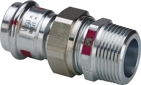 Viega Prestabo presskoppling 1"x28 mm, olegerat stål, hylsa/nippel, SC-kontur