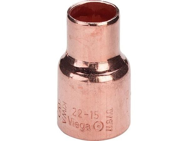 Viega reduktionsmuffe 22 x 15 mm kobber