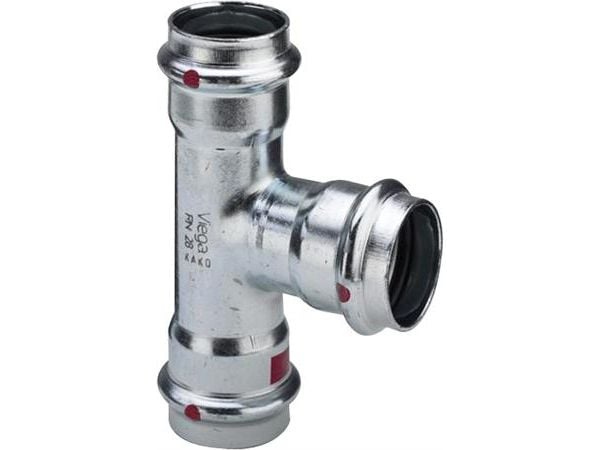 VIEGA Prestabo T-stykke 22x15x15 mm av ulegert stål SC contour