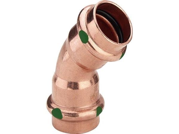 VIEGA Profipress bøjning 22mm45Gr. af kobber, SC-ConturPress muffe/muffe