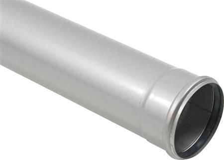 Blücher rustfri lige rør med muffe - Ø75 mm i længde 500 mm - AISI304/EN1.4301