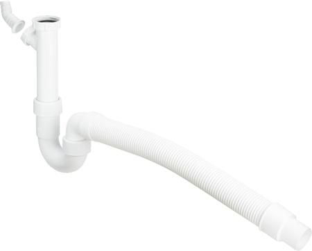 VIEGA Køkkenvandlås 1 1/2" Ø40-50 mm flexibel med slangeforskruning uden renseprop