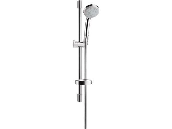 HANSGrohe Croma 100 Vario brusesæt med 650 mm brusestang, Ø100 mm håndbruser med 4 strålefunktioner samt bruseslange på 1,6 meter