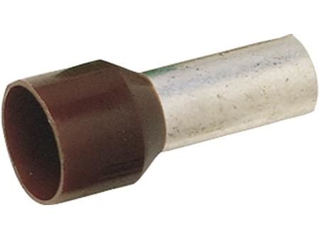 Liitäntäputki ruskea 10,0 mm² pituus 22,0 mm eristyksen pituus 12,0 mm - (100 kpl)