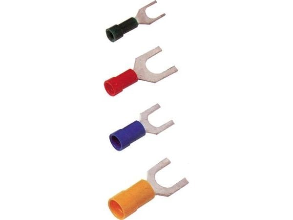 Isolerade gaffelplintar A4643G, 4-6mm2 M4, gul - (100 st.)