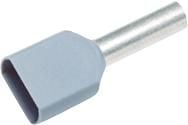 Isolerat TWIN-terminalrör A0,75-8ET2 2x0,75mm² L8 grå (100 st)