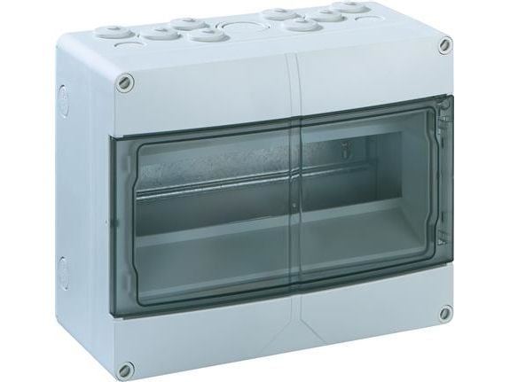 Gruppaväggtavla AK12 1x12m med lock IP65 grå