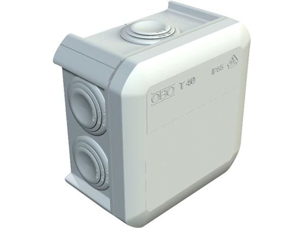 OBO Smideslåda T407 st M25-membran90x90 mm, vit halogenfri
