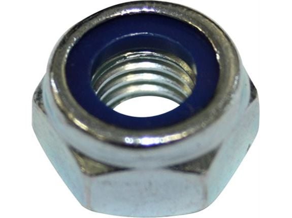 DRESSELHAUS Låsemøtrik 4mm DIN 985elforzinket, med kunststofringnøglevidde 7mm - (100 stk.)