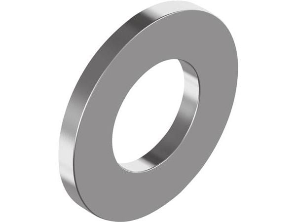 WASI Skive M4 DIN 125 A rustfri A4, Form A (uden faset) for 4mm, indvendig 4,3mm udvendig 9mm, højde 0,8mm - (1000 stk.)