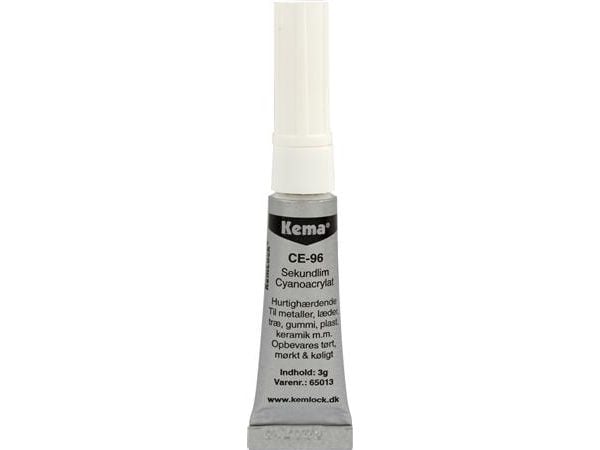 ITW KemLock CE-96 Sekundlim 3ganvendes til plast, gummimetal, keramik, træ, læder, stof