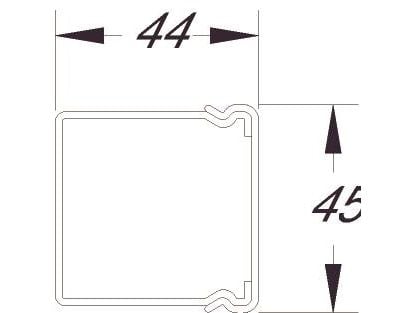 Hager BA64004007030B, Kabelränna, Grå, PVC, V0, 47 mm, 2000 mm