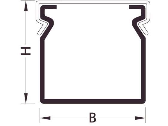 Hager BA66001507030B, Kabelränna, Grå, PVC, V0, 20 mm, 2000 mm