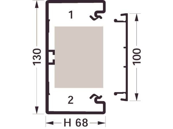 Hager BR7013017035, Topp-panel, Lysegrå, Polyvinylklorid (PVC), 130 mm, 2000 mm