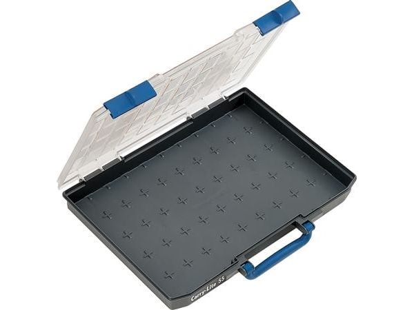 raaco CarryLite, Verktøy boks, Polykarbonat (PC), Polypropylen, Blå, Hvit, Hengsel, 413 mm, 330 mm