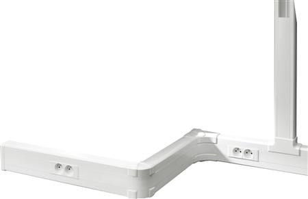 Kliksystem Endestykke 50x105 Hvid