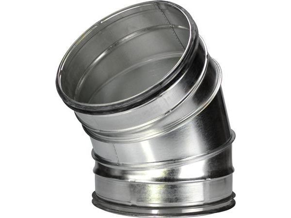 LINDAB Bøjning BFU 630 45. Falset, fremstillet af 3 segmenter. Passer i rør, nippelmål.