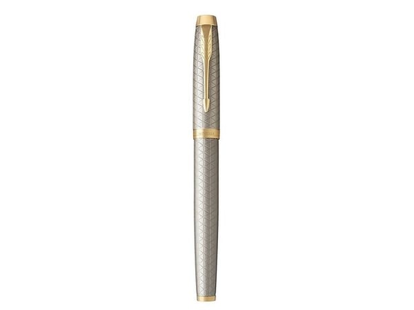 Parker IM, Gull, Sølv, Fyllesystem med patron, Blå, Aluminium, Messing, Metall, Rund spiss, Rustfritt stål