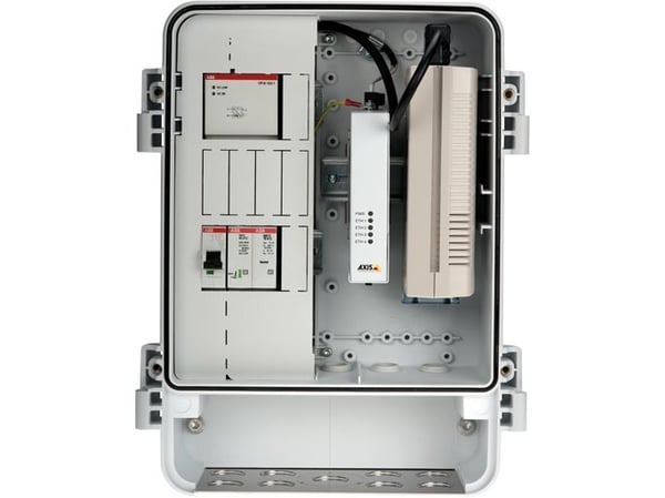 AXIS T98A18-VE mediekonverter 1GbE, 2 porter for AXIS Q6318-LE 50 Hz