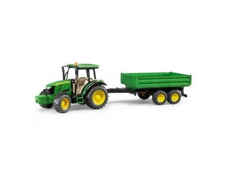 Bruder John Deere 5115M tractor with tipping trailer toy