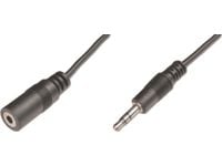 Goobay 50432, 3.5mm, Hankjønn, 3.5mm, Hunkjønn, 3 m, Sort
