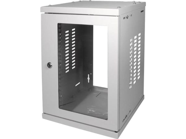 LogiLink W09Z33G, Veggmonterbar hylle, 8U, 20 kg, 17 kg, Grå
