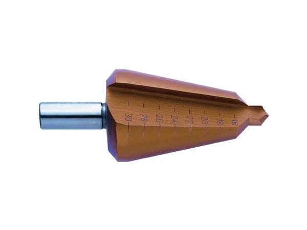 Exact 50101, Drill, Konisk bor for metallplatearbeid, Høyrehåndsrotasjon, 58 mm, Stål, 6 mm