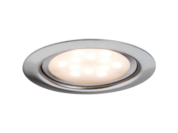 Paulmann 935.53, Innsunket spotlight, 3 ampuller, LED, 13,5 W, 2700 K, Børstet stål