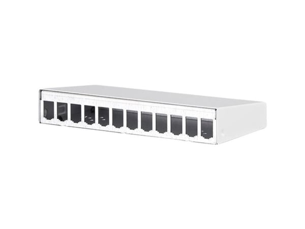 BTR E-DAT modul - Hus med modulær indsats - värillinen, RAL 9010 - 12 porte