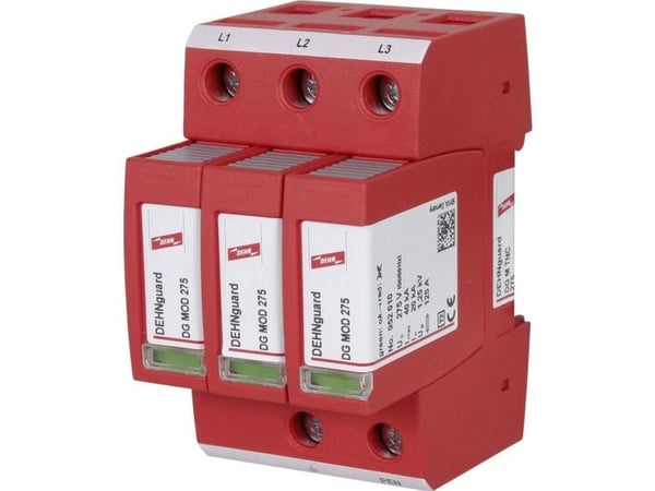 DEHN 952300 952300 DEHNguard M TNC 275 Ylijännitesuoja Ylijännitesuojaus: jakokaappi 40 kA 1 kpl 1 kpl