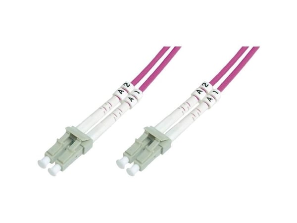 DIGITUS - Koblingskabel - LC multimodus (hann) til LC multimodus (hann) - 5 m - fiberoptisk - dupleks - 50 / 125 mikroner - OM4 - halogenfri - akva...