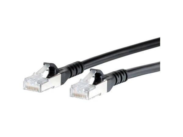 BTR NETCOM Cat6A, 10m, 10 m, Cat6a, RJ-45, RJ-45, Sort