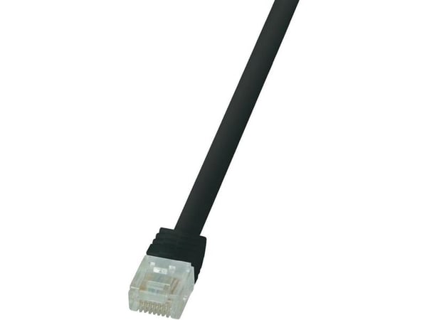 LogiLink SlimLine - Koblingskabel - RJ-45 (hann) til RJ-45 (hann) - UTP - CAT 6 - flat - svart