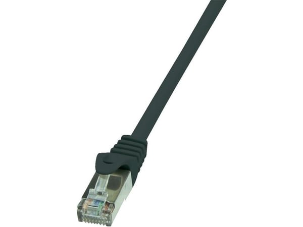 LogiLink - Koblingskabel - RJ-45 (hann) til RJ-45 (hann) - foliebelagt uskjermet tvinnet kabelpar (F/UTP) - CAT 5e - svart