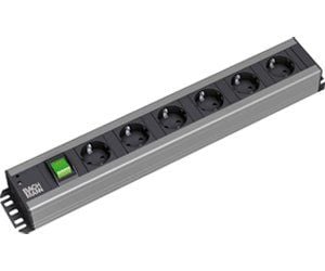 Bachmann 300.003, 2 m, Sisätila, Kulmikas, 1,5 mm², Musta, 6 AC-pistorasia(a)