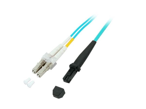 EFB-Elektronik ECOFIBER - Nettverkskabel - LC multimodus (hann) til MT-RJ multimodus (hann) - 1 m - fiberoptisk - 50 / 125 mikroner - OM3 - turkis