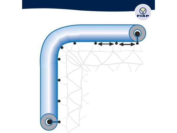 Fiap Aquaristik, D-form, Hvid, 500mm, 585mm, 42mm, 955g