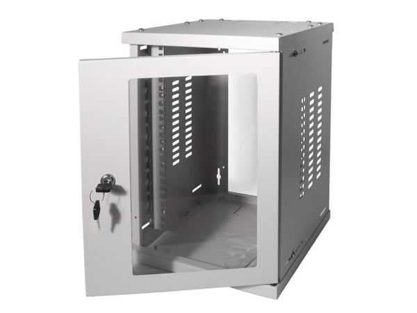 LogiLink W09Z33G, Veggmonterbar hylle, 8U, 20 kg, 17 kg, Grå