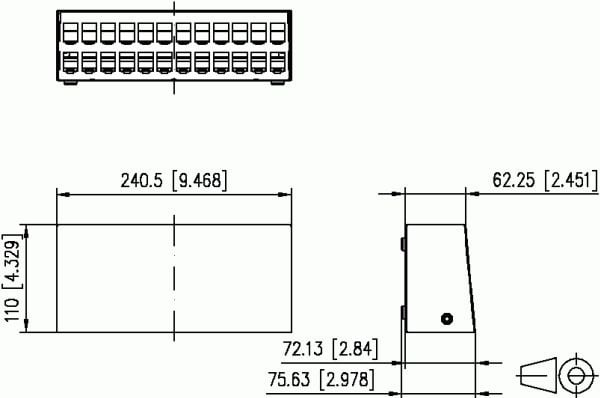 Metz Connect - Hus for patchpanel - overflatemonterbar - ren hvit, RAL 9010 - 24 porter