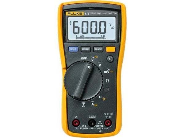 Fluke 115, Digitalt, Håndholdt multimeter, CAT III 600V, 0.1 - 600 V, 0,1 - 600 V, 6 - 10 A