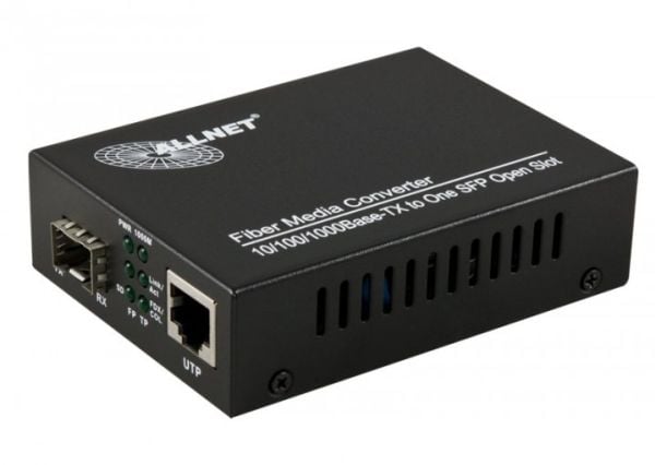 ALLNET ALL-MC104G-SFP1, 1000 Mbit/s, IEEE 802.3, IEEE 802.3ab, IEEE 802.3u, IEEE 802.3x, IEEE 802.3z, Gigabit Ethernet, 10,100,100BASE M, 10,100, 1...