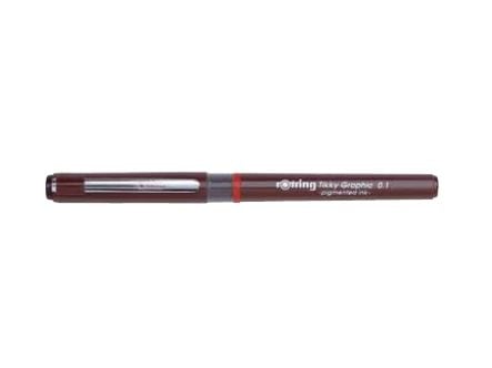Rotring 1904756, uttrekkbar gelpenn, svart, burgunder, 0,5 mm