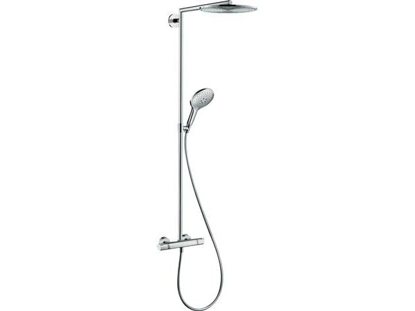 HANSGrohe Raindance Select S300 1Jet dusjsystem, termostat for veggmontering, horisontal Ø460mm dusjarm, Ø120mm hånddusj og Ø300mm takdusj