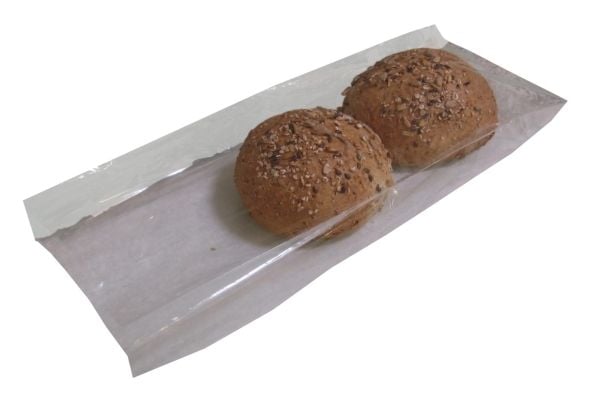 Flutes pose, 100 x 350 x 350 mm flat bag, Papir, hvid, pakke a 1000 stk Fødevaregodkendt