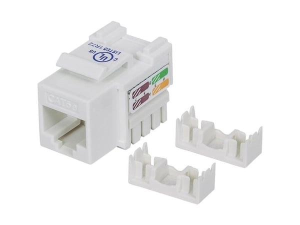 Intellinet 210355, Tasainen, Valkoinen, RJ-45, Naaras, 22/26, Cat5e