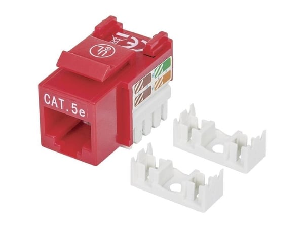 Intellinet 210478, Flad, Rød, RJ-45, Hunstik, 22/26, Cat5e