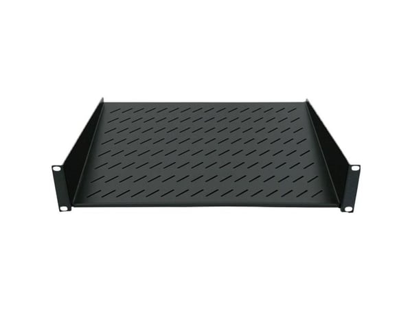 Intellinet 19" Cantilever Shelf, 1U, 2-Point Front Mount, 150mm Depth, Max 25kg, Black, Three Year Warranty - Rack-hylle - svart, RAL 9005 - 1U - 19"